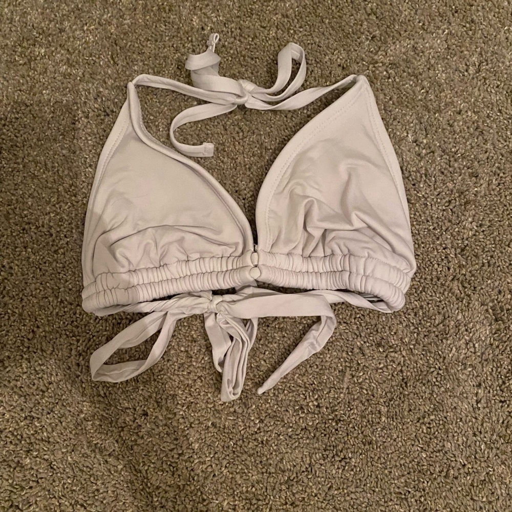 White tied bikini top
